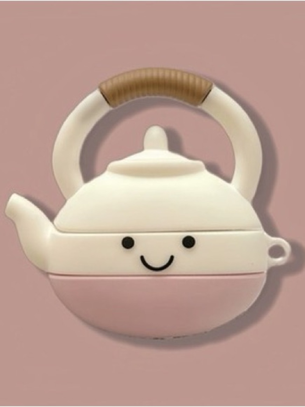 Airpods Case Silicone 1st Gen 2nd Gen Teapot Pink White Keychain Airpod Cover E2
